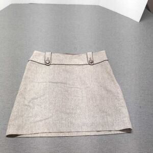 The Limited Women's Mini Skirt Brown Tweed Button Accent Size 4